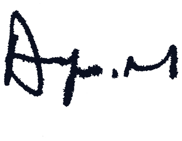 Arjun Maher's signature